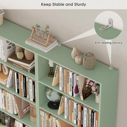 FOTOSOK 6-Tier Open Bookcase and Bookshelf, Freestanding Display Storage - Image 7