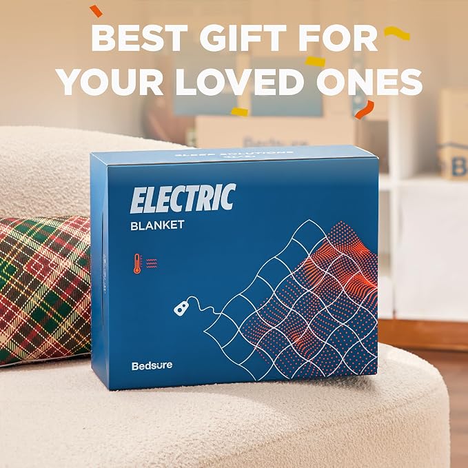 Bedsure Faux Fur Electric Blanket Queen Size, Dual Control Heated Blanket Queen - Image 8