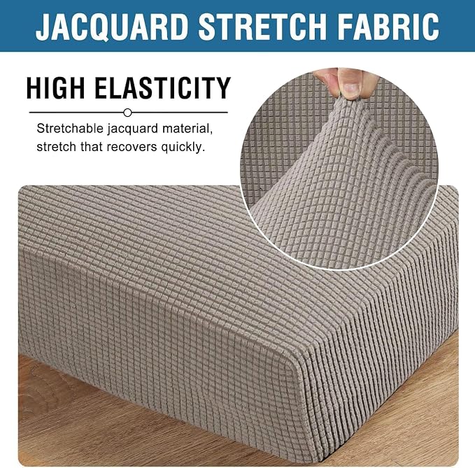 H.VERSAILTEX Super Stretch Individual Seat Cushion Covers Sofa Covers Couch - Image 4