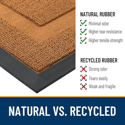 OLANLY Front Door Mat Outside 47x32, All-Season Heavy-Duty Rubber Doormat | - Image 3