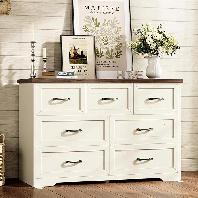 AODK Farmhouse 7 Drawer Dresser by AODK