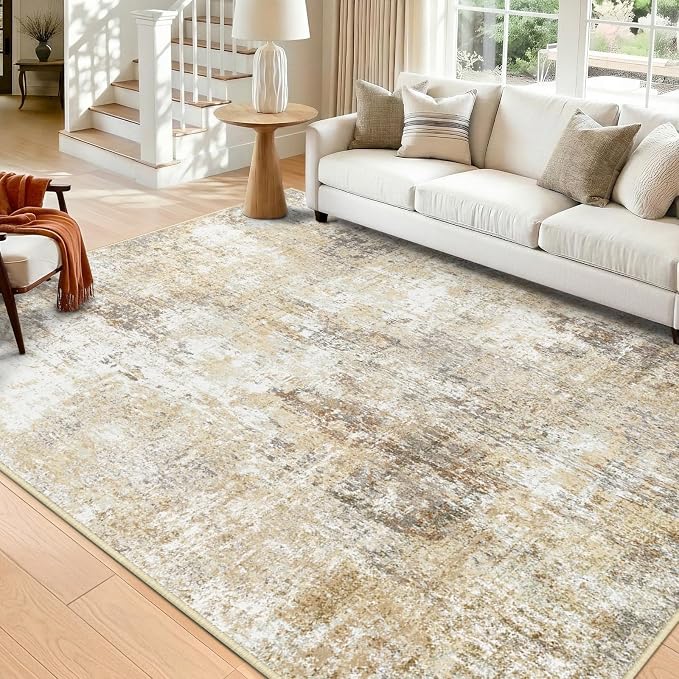 RELEANY Washable 6'x8' Abstract Area Rug by RELEANY