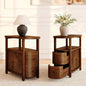 LITTLE TREE Solid Wood End Table Set 2 by LITTLETREE