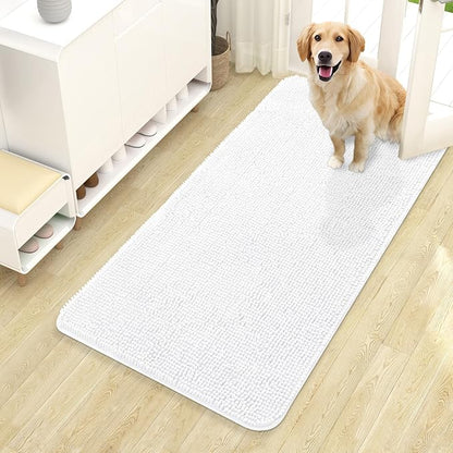 OLANLY Dog Door Mat for Muddy Paws 44x24, Super Absorbent Chenille Mud Mat | by OLANLY