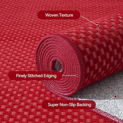 Indoor Front Door Mat Entryway Rug Non Slip Washable Red 2x3 ft | Front Entry - Image 5