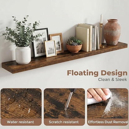 FLYJOE Floating Shelves for Wall, 72 Inch Floating Shelves Set of 2, Kitchen - Image 4