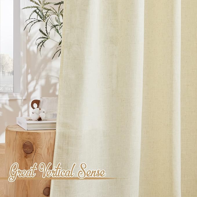 NICETOWN Linen Curtains 63 inch Long - Image 5