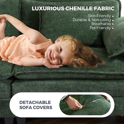 ELUCHANG Oversized 153" Modular Sectional Sofa, Comfy Cloud Couch, L Shaped - Image 3
