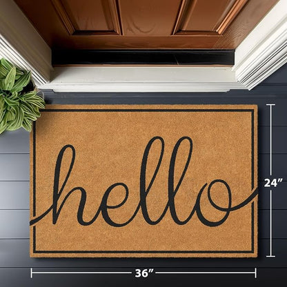 Barnyard Designs Natural Coco Coir Non-Slip Doormat | Heavy-Duty Welcome Mat - Image 3