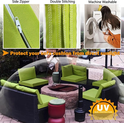 Sqodok Outdoor Cushion Covers 18x18 inch, Wicker Chair - Image 4