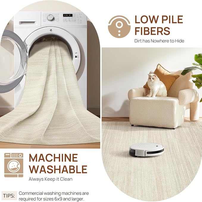 UERMEI 5x7 Washable Area Rug - Image 7