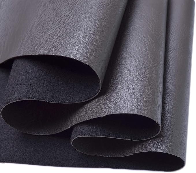 Wento Thick Half Yard Faux Leather Fabric Soft Skin Grain PU Leather by Wento