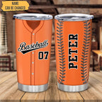 Hyturtle Personalized Baseball Tumbler Baseball Players Design Stainless Steel Double Walled Vacuum Insulated Tumblers 20oz30oz Coffee Travel Mug Cup Christmas Gift For Men Boys Friends Dad Sports Fan