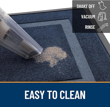 OLANLY Front Door Mat Outside 47x30, All-Season Heavy-Duty Rubber Doormat | Blue - Image 6