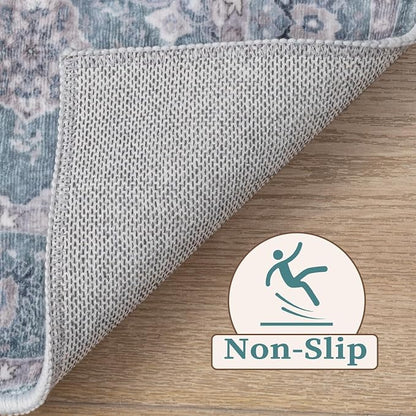 SERISSA 3x5 Washable Non Slip Floral Boho Area Rug - Image 3