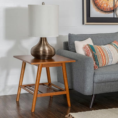 Linon Melissa Mid-Century Walnut End Table - Image 2