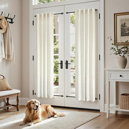 Pitalk Light Filtering Linen Curtains 72 Inch Long - Image 2
