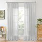 BGment Light Grey Linen Curtains 90 Inch Length by BGment