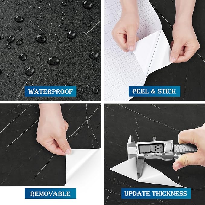 FunStick Black Marble Contact Paper - Image 5