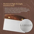 Lamson 3" x 6" Dough (Bench) Scraper and 3' x 6" Chef's Slotted Turner with Walnut Handle - Right-Hand