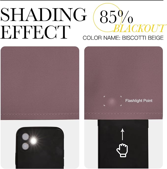 NICETOWN RV Blackout Curtains for Camper Windows, Dry Rose, Short Blackout - Image 4