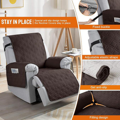 VANSOFY 100% Waterproof Recliner Chair Covers, Recliner Cover Non-Slip Dog - Image 3
