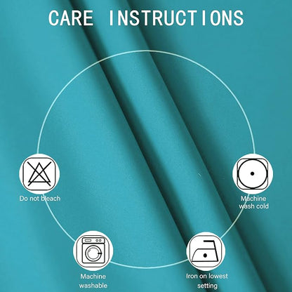 Teal Blackout Curtains 40 x 63 Inch Length/Set of 2 Curtain Panels/Thermal - Image 4
