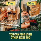 Wandering Bear Espresso Roast Organic Cold Brew Coffee, 32 fl oz, 6 pack - Extra Strong, Bold, Smooth, Unsweetened, Shelf-Stable, Ready to Drink, 100% Organic, Iced Cold Brewed Coffee Drinks