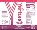 Yerbaé Energy Seltzer - Pomegranate Berry, No Sugar/Calories/Carbs. Energized by Yerba Mate, Naturally Caffeinated Plant-Based, Healthy Alternative to Coffee, Sugary Sodas, Pack of 12, 12oz cans