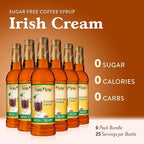 Jordan's Skinny Syrups Irish Cream, Sugar Free Flavoring Syrup, 25.4 Ounce Bottle (Pack of 6)