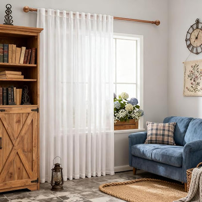 MYSKY HOME Patio White Curtains by MYSKYHOME