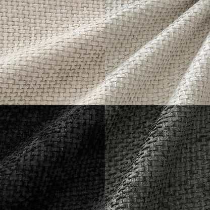 MIULEE Soft Decorative Chenille Pillow Covers Cream Grey 18x18 Pack of 4 | - Image 2