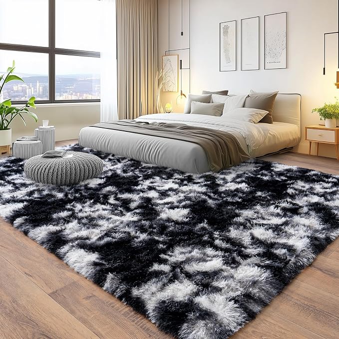 Large Area Rug for Living Room 10x14, Fluffy Shag Rug - Image 2