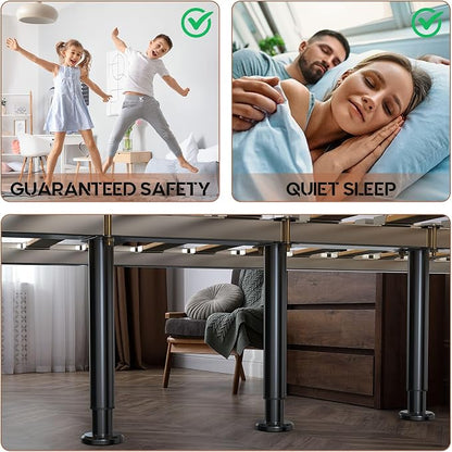 6Pcs Bed Frame Support Leg, Adjustable Height 5.8"-9", Extra Sturdy Steel Bed - Image 4