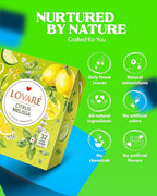 LOVARE Citrus Melissa Tea Bags 48 g - Made in Ukraine - Green Tea, Mint, Melissa, Lemongrass, Orange Peel - Tea Bags Individually Wrapped - Gift Box Sets for Tea Lovers (32 Tea Bags x 1.5 g Each)