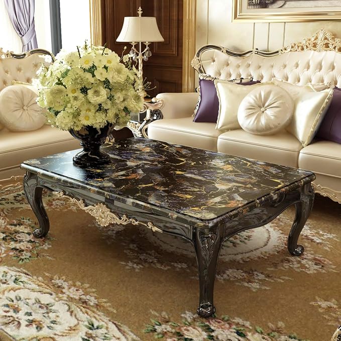 LACHEERY Large Wide 160 x 36 inch Sapphire Look Marble Contact Paper Waterproof - Image 3
