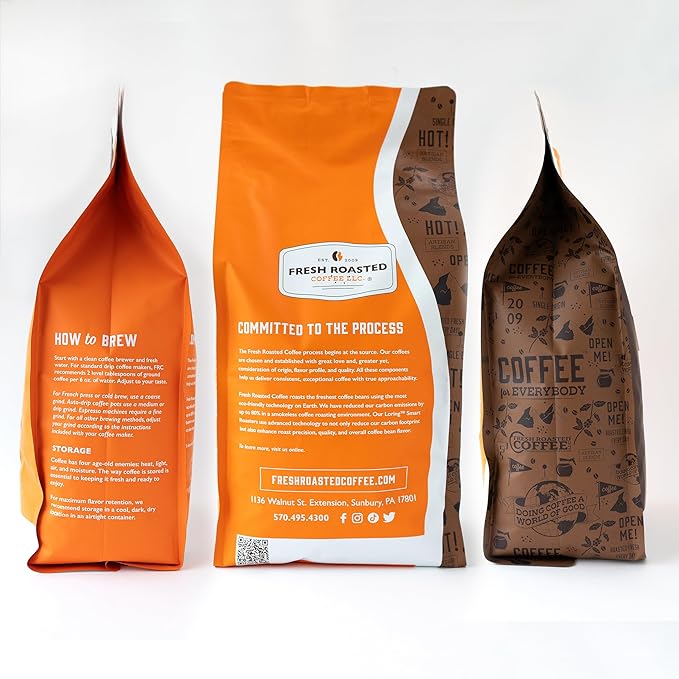 Fresh Roasted Coffee, Breakfast Blend, 5 lb (80 oz), Light Roast, Kosher, Ground
