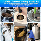 XANGNIER Coffee Grinder Cleaning Brush Kits,5 Pcs Coffee Maker Coffee Maker Machines Cleaner Tool Accessories for Manual/Electric/Blade/Burr/Espresso Bean Grain Grinder Coffee Barista Home Kitchen