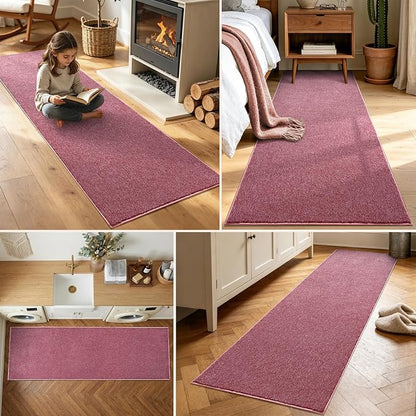 2x8 Red/White Runner Rug Washable Non-Slip - Image 3