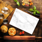 White Agate Marble Kitchen Glass Cutting Board Ocean Decorative Gift Marbled Granite Stone Rock Gift For Her Mom Wife (Marble)