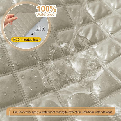 HDCAXKJ 100% Waterproof Reclining Sectional Couch Covers L Shape Recliner Sofa - Image 3