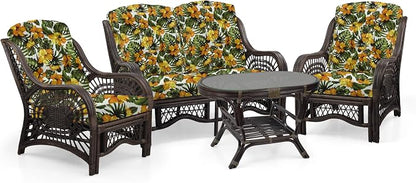 Malibu Lounge Loveseat Sofa Natural Rattan Wicker Handmade Design - Image 4