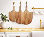 KitchenStar 12-Inch Acacia Wood Pizza Peel – Wooden Cutting & Serving Board with Handle & Hanging Loop – Natural Oil Finish – Ideal Pizza Oven Accessory for Easy Sliding & Prep