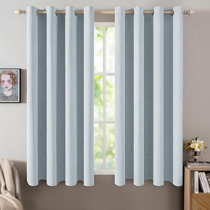 MIULEE 100% Blackout Linen Curtains by MIULEE