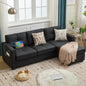 TYBOATLE Black Sectional Couches w/Side Pockets by TYBOATLE