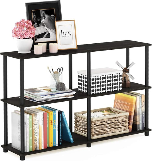 Furinno TURN-N-TUBE Storage Shelves, 3-Tier 47.4 Wide Book Shelf, Corner Shelf by Furinno-FitsYourSpaceFitsYourBudget