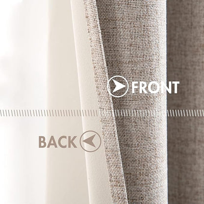 MIULEE 100% Blackout Linen Curtains - Image 6