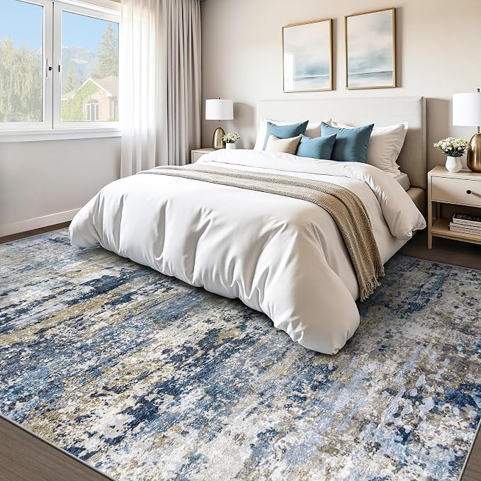 pmtsns Area Rugs 8x10 for Living Room: Washable Rug Modern Abstract Neutral - Image 6