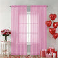 Chyhomenyc Pink Sheer Curtains 84 Inches Long by Chyhomenyc
