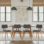 Armen Living Jaguar Mid-Century Dining Chair in Walnut Wood and Charcoal Fabric by ArmenLiving